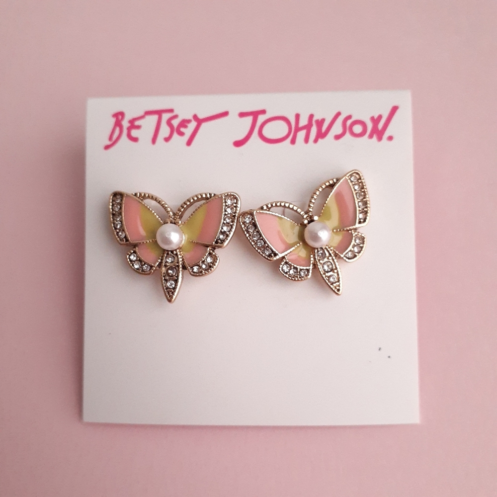 Butterfly Betsey Johnson Earrings NWT